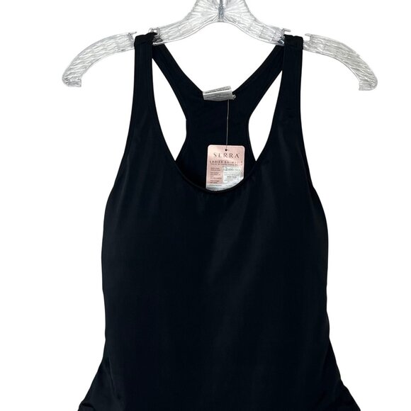 Serra One Piece Swimsuit Womens Large Black New Racerback - Picture 3 of 9